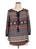 Daniel Rainn 100% Polyester Blue 3/4 Sleeve Blouse Size XL - photo 1