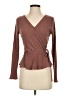Sienna Sky Brown Long Sleeve Top Size S - photo 1