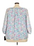 I.N. Studio 100% Polyester Blue 3/4 Sleeve Blouse Size 3X - photo 2