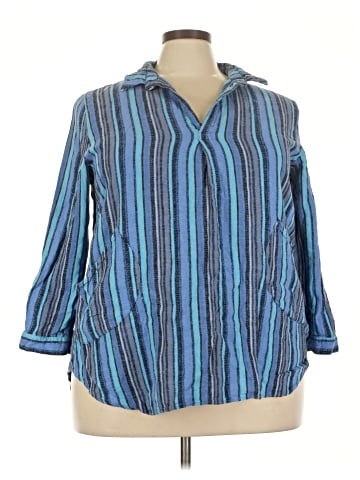 For Cynthia 3/4 Sleeve Button-Down Shirt (view 1)