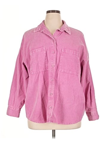 Divided by H&M 3/4 Sleeve Button-Down Shirt (view 1)