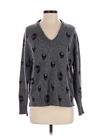 Skull Cashmere Pullover Sweater (view 1)