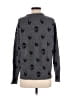 Skull Cashmere Hearts Gray Pullover Sweater Size XS - photo 2