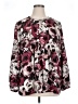Sejour 100% Polyester Burgundy Long Sleeve Blouse Size 1X - photo 1