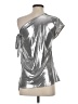 Assorted Brands Metallic Silver Short Sleeve Top Size XS - photo 2