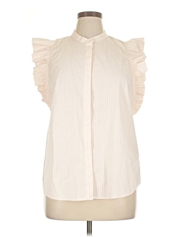 Express Sleeveless Button-Down Shirt (view 1)