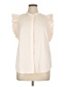 Express Ivory Sleeveless Button-Down Shirt Size XL - photo 1