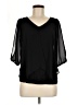 By & By 100% Polyester Black 3/4 Sleeve Blouse Size M - photo 1