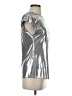 Assorted Brands Metallic Silver Short Sleeve Top Size XS - photo 4
