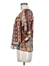 Corey Lynn Calter Aztec Or Tribal Print Multi Color Blue Short Sleeve Blouse Size 8 - photo 5