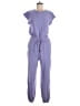 Double Zero 100% Cotton Solid Purple Jumpsuit Size M - photo 1