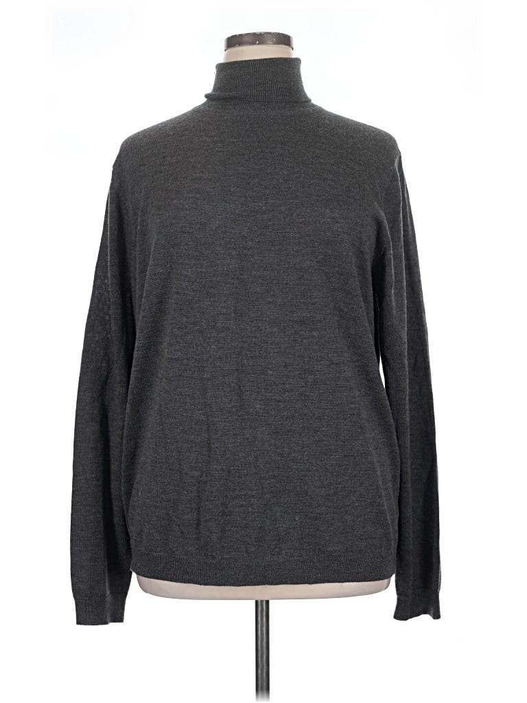 Pre-owned Eddie Bauer Turtleneck Sweater In Gray
