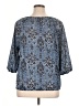 Faded Glory 100% Polyester Blue 3/4 Sleeve Blouse Size XL - photo 2