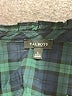 Talbots 100% Cotton Argyle Green Long Sleeve Blouse Size L - photo 7