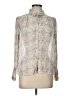 Paige 100% Silk Paisley Ivory Long Sleeve Silk Top Size L - photo 1