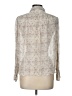 Paige 100% Silk Paisley Ivory Long Sleeve Silk Top Size L - photo 2