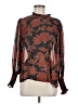 Everleigh 100% Polyester Brown Long Sleeve Blouse Size M - photo 1