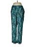 Talbots 100% Rayon Paisley Teal Casual Pants Size Med Petite - photo 2