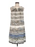 Dana Buchman 100% Polyester Print Tan Casual Dress Size M - photo 1