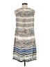 Dana Buchman 100% Polyester Print Tan Casual Dress Size M - photo 2