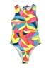Unbranded Graphic Yellow Pink One Piece Swimsuit Size M - photo 1