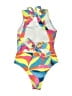 Unbranded Graphic Yellow Pink One Piece Swimsuit Size M - photo 2