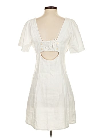Madewell Square-Neck Mini Dress in 100% Linen (view 2)