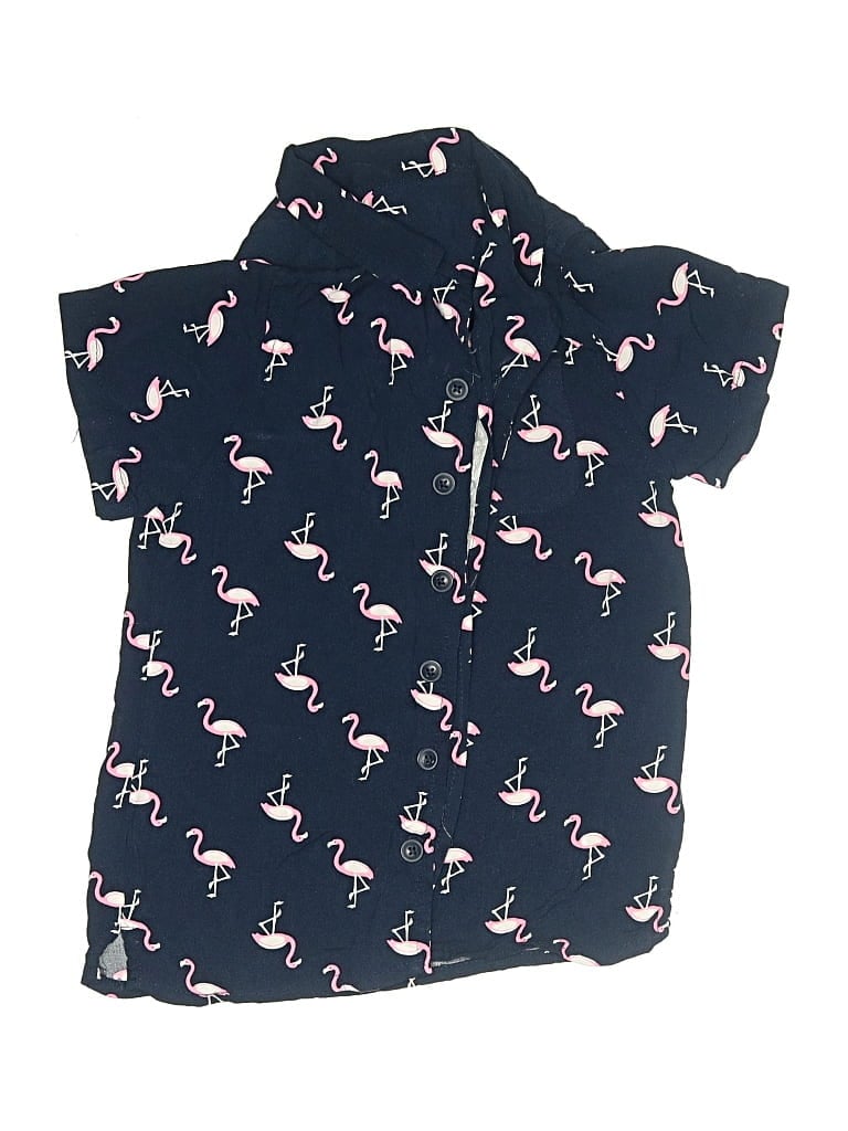 Pre-owned Assorted Brands Kids' Short Sleeve Blouse In Black