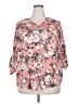 Torrid 100% Rayon Floral Pink 3/4 Sleeve Blouse Size 2X Plus (2) - photo 1