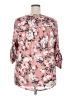 Torrid 100% Rayon Floral Pink 3/4 Sleeve Blouse Size 2X Plus (2) - photo 2