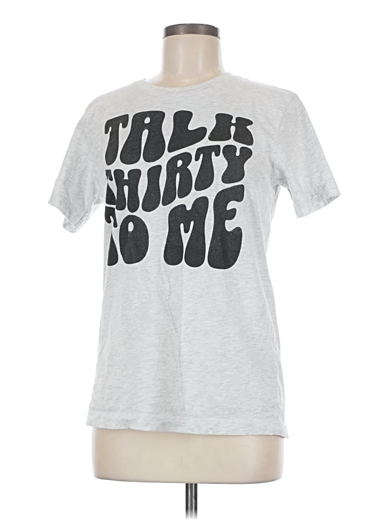 Pre-owned Bella+canvas Short Sleeve T-shirt In Silver