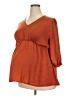 Isabel Maternity 100% Polyester Orange 3/4 Sleeve Blouse Size XXL Maternity - photo 1