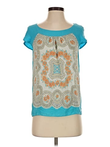 Moulinette Soeurs Short Sleeve Silk Top (view 1)