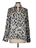 Nic + Zoe Animal Print Blue Long Sleeve Blouse Size M - photo 1