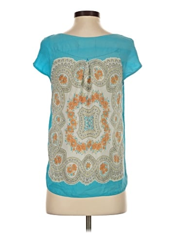 Moulinette Soeurs Short Sleeve Silk Top (view 2)