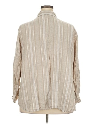 Susan Graver Long Sleeve Button-Down Shirt (view 2)