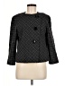 AK Anne Klein 100% Lambswool Argyle Black Wool Blazer Size 8 - photo 1