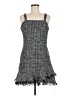 Aqua 100% Polyester Tweed Gray Cocktail Dress Size M - photo 1