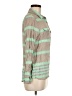 Old Navy 100% Rayon Stripes Green Long Sleeve Button-Down Shirt Size M - photo 4