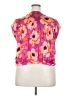 DR2 100% Polyester Floral Pink Short Sleeve Blouse Size XXL - photo 2
