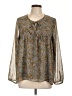 Pimkie 100% Polyester Gray Long Sleeve Blouse Size M - photo 1