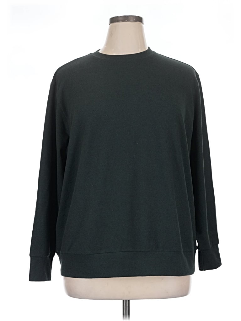 Pre-owned Uniqlo 3/4 Sleeve T-shirt In Green