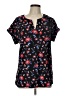 Talbots 100% Polyester Black Short Sleeve Blouse Size L - photo 1