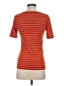 J.Crew 100% Cotton Stripes Orange Short Sleeve Turtleneck Size S - photo 2