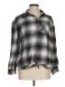 Love Notes 100% Cotton Plaid Gray Long Sleeve Blouse Size M - photo 1