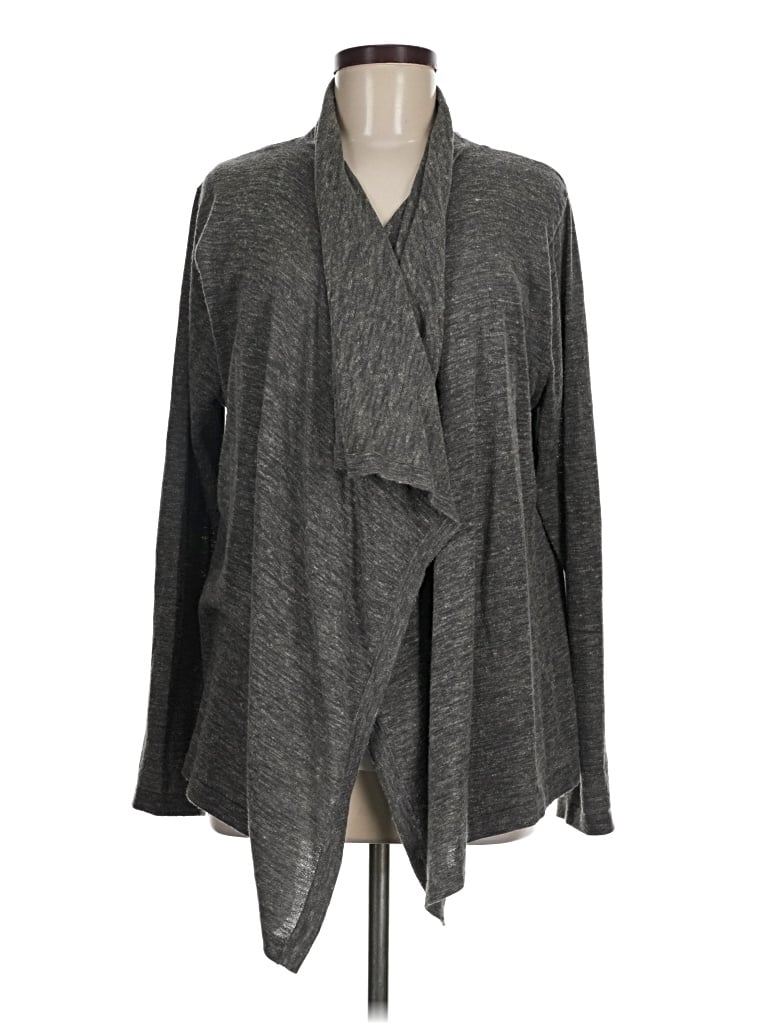 Pre-owned Tommy Bahama Wool Cardigan Sweater In Gray