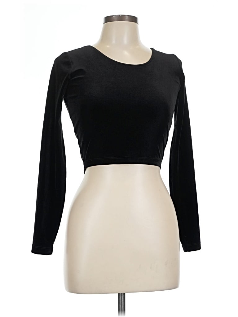 Pre-owned American Apparel 3/4 Sleeve T-shirt In Black