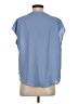 Banana Republic 100% Polyester Blue Short Sleeve Blouse Size S - photo 2