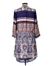 DR2 100% Polyester Paisley Blue Casual Dress Size L - photo 2