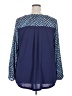 Apt. 9 100% Polyester Tweed Blue 3/4 Sleeve Blouse Size 2X - photo 2